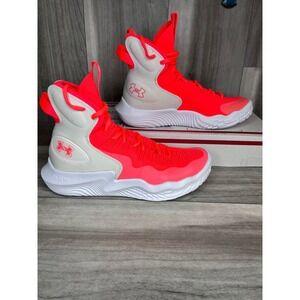 Under Armour Flow Highlight Ace Volleyball Shoes Womens 7.5 Red Orange NWOT